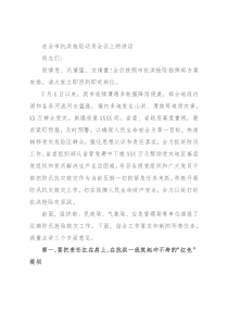 在全市抗洪抢险动员会议上的讲话