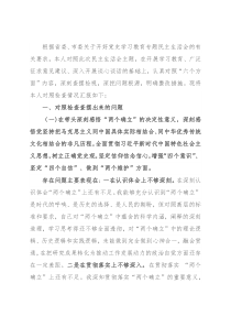 县委书记党史学习教育专题民主生活会对照检查材料