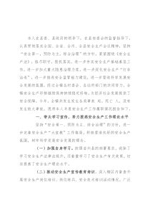 乡镇党委书记年度安全生产工作履职报告