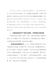 X科技园区领导班子工作汇报