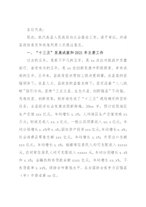 人民代表大会政府工作报告（区县）
