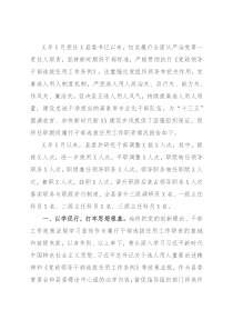 县委书记履行干部选拔任用工作职责情况报告