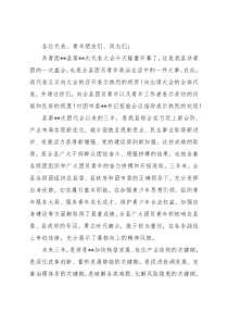 书记在共青团代表大会上的讲话