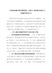 X市委党校数字经济调研报告