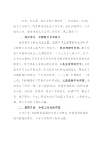 副县长X年度述职述廉述效报告