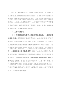 乡镇2022年党建工作总结