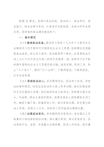 个人政治建设情况报告