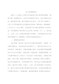 赴X的调研报告