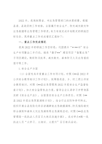 应急管理局2022年工作总结