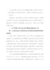 在X县迎第二轮中央生态环境保护督察工作领导小组第二次会议暨安全生产隐患大排查、大整治工作推进会上的讲话