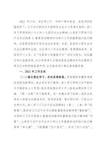 县审计局2021年工作总结暨 2022年工作计划