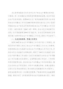 区文体旅游局消防和安全生产专项整治三年行动工作总结报告