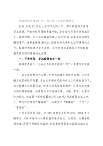 战疫情保环境促经济工作汇报（生态环境局）