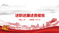 述职述廉述责报告模板（PPT）
