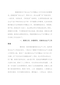 乡镇人民政府关于安全生产专项整治三年行动工作的总结报告