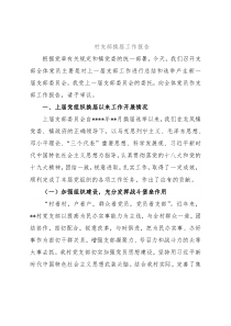 村支部换届工作报告