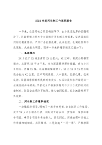 河长制工作述职报告